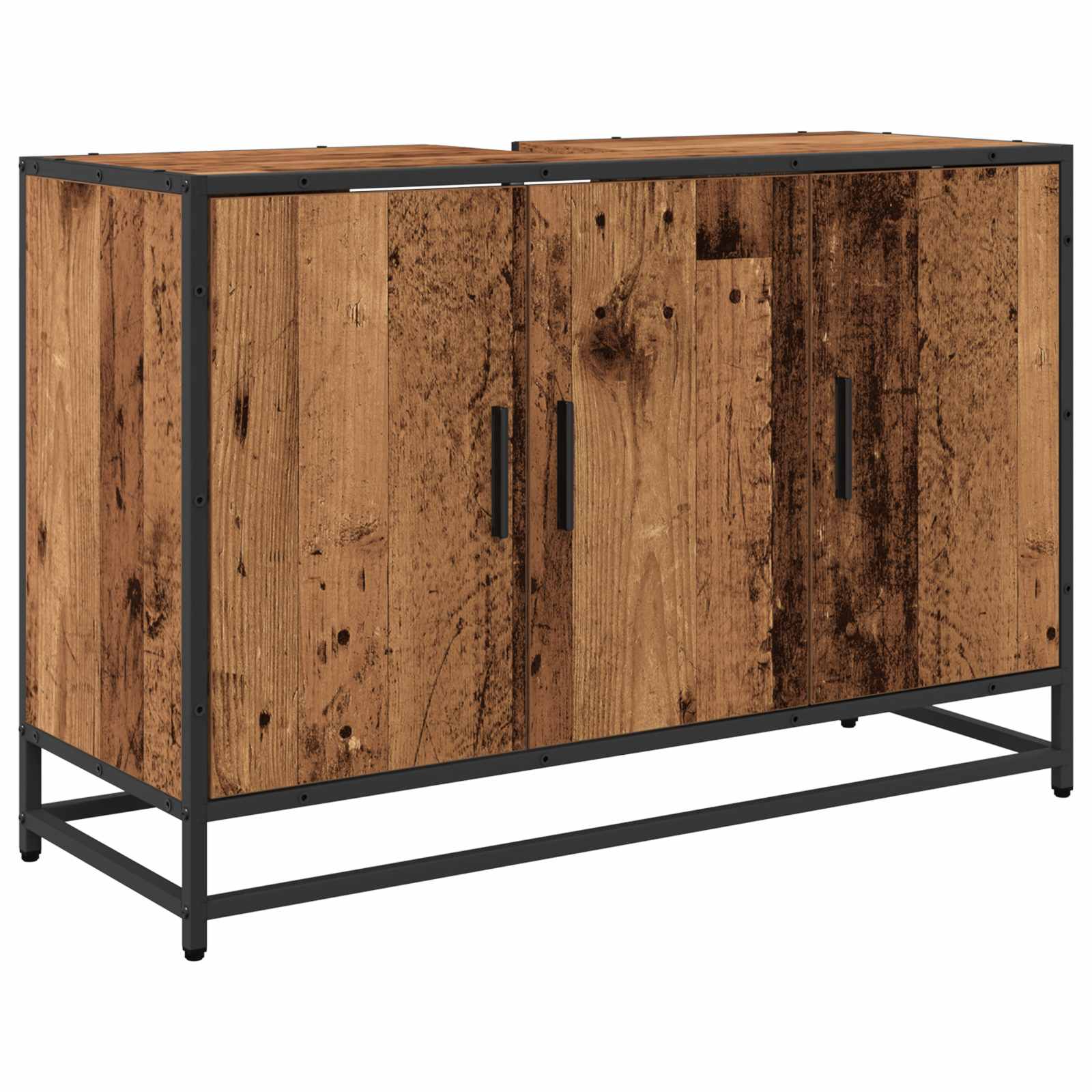 Ensemble de mobilier de salle de bain 2 pc Bois Ancien