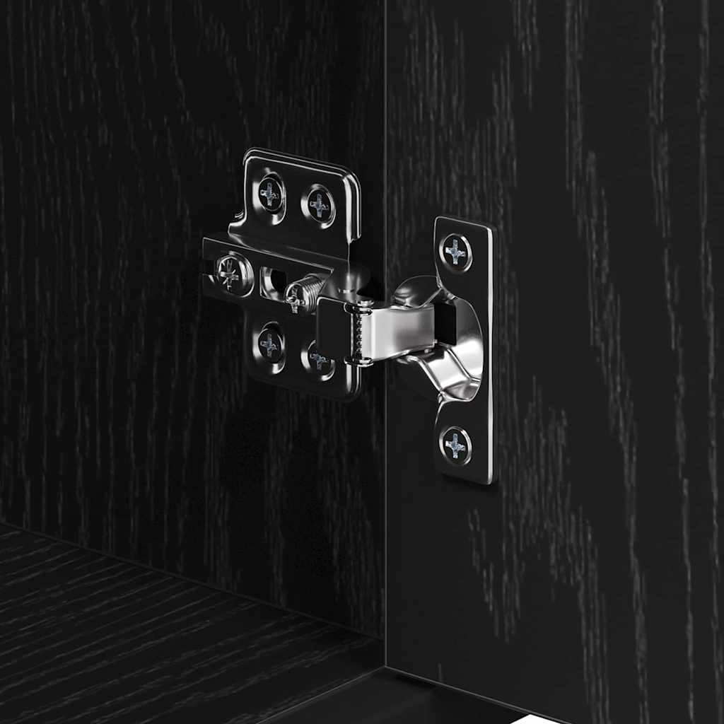 Ensemble de mobilier de salle de bain 3 pièces Chêne noir