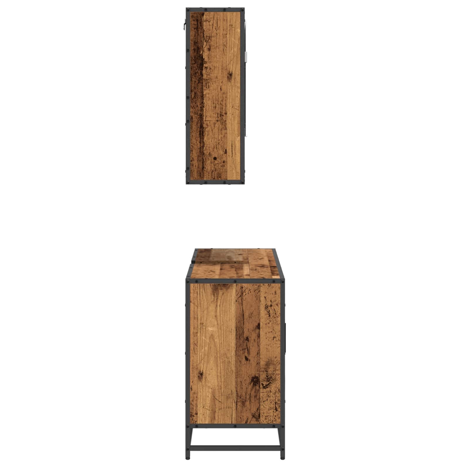 Ensemble de mobilier de salle de bain 2 pc Bois Ancien