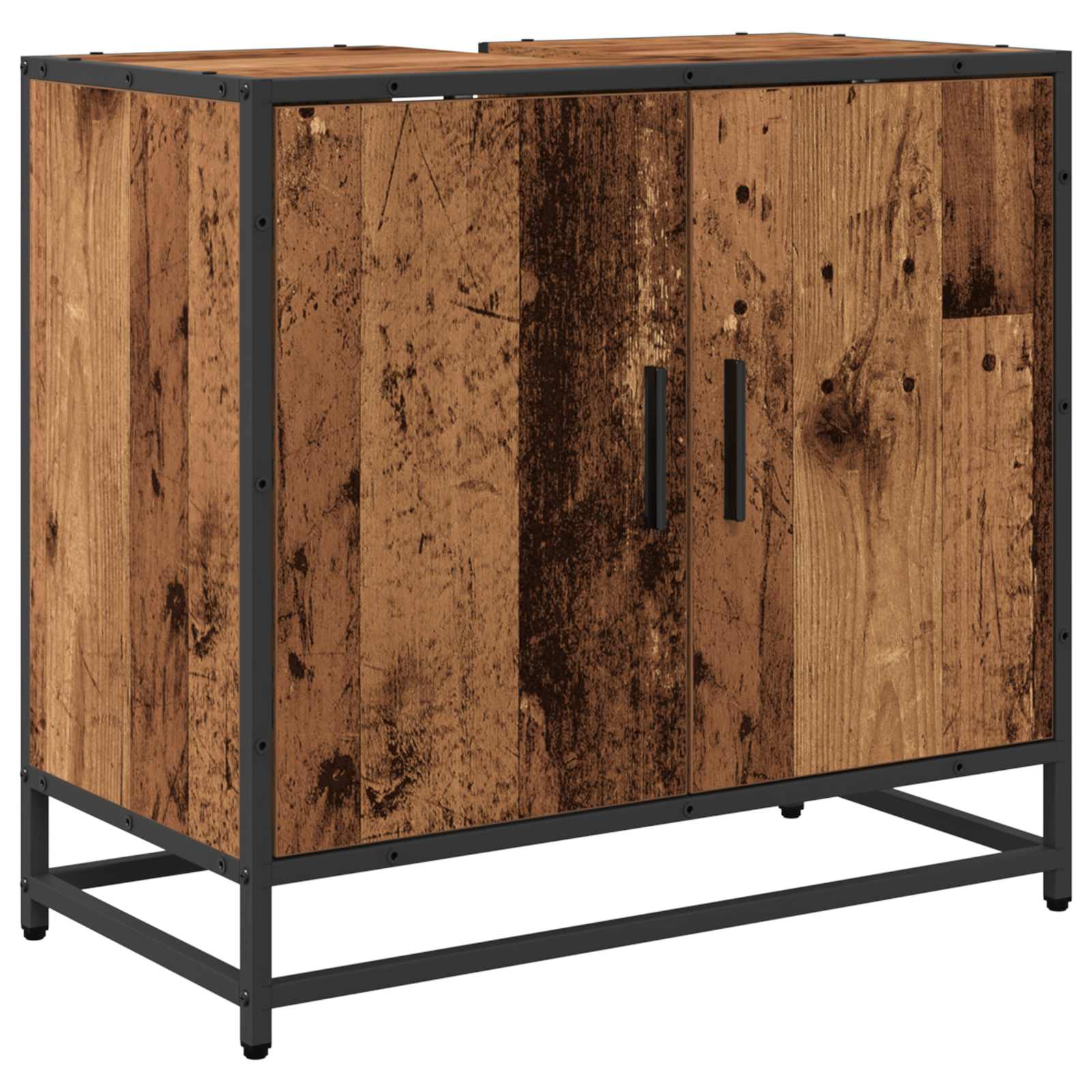 Ensemble de mobilier de salle de bain 3 pc Bois Ancien