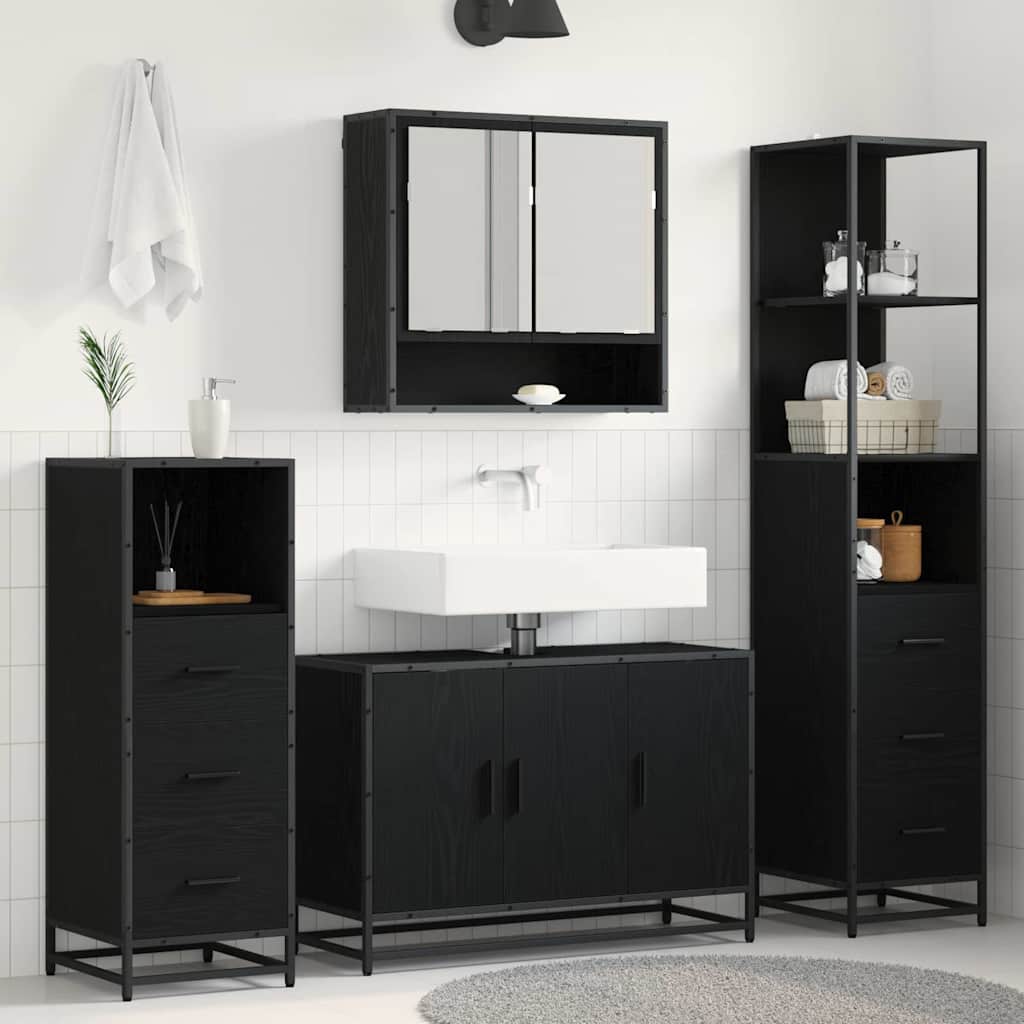 Ensemble de mobilier de salle de bain 3 pc Bois Ancien