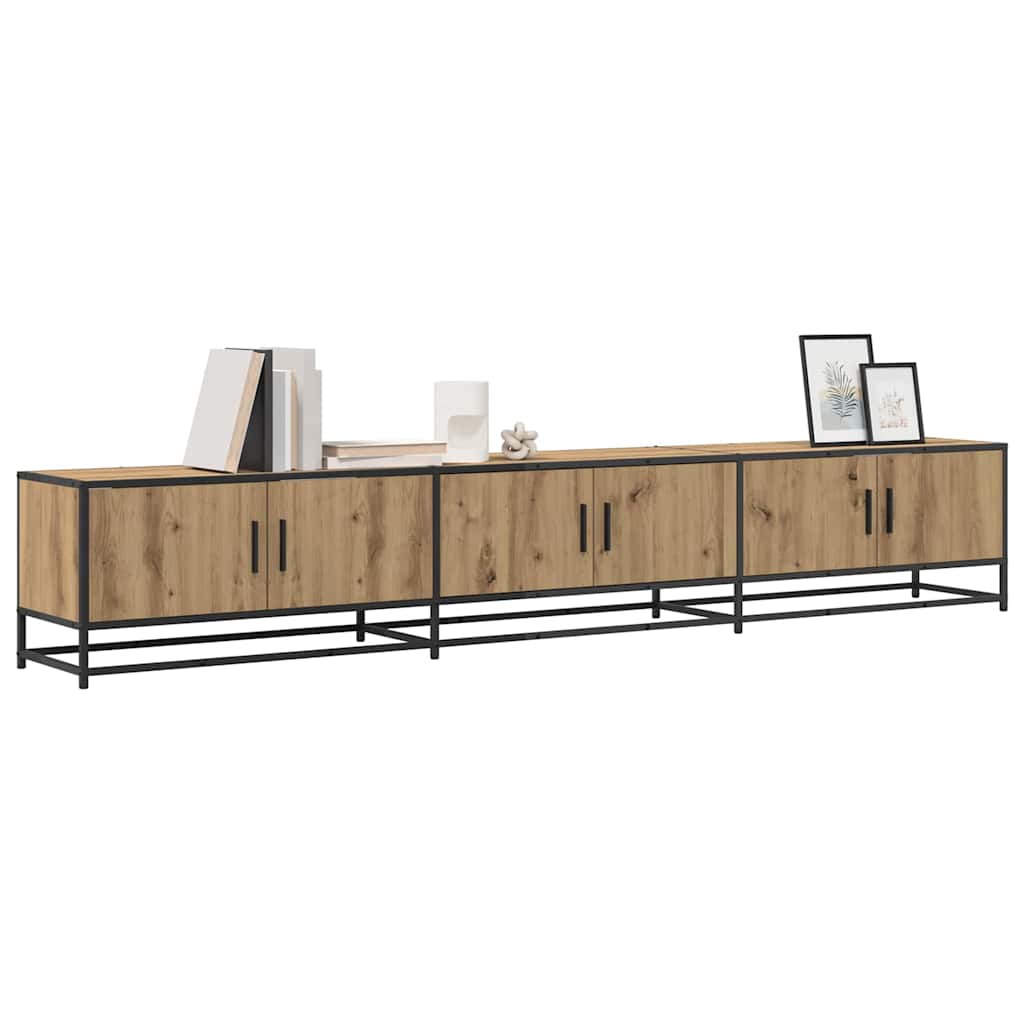 Meuble TV chêne artisanal 240 x 35 x 41 cm Bois d'ingénierie - XIOS