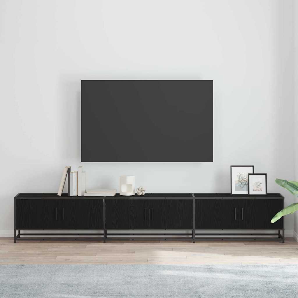 Meuble TV Chêne noir 240 x 35 x 41 cm Bois d'ingénierie - XIOS
