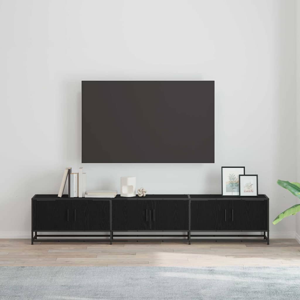 Meuble TV Chêne noir 210 x 35 x 41 cm Bois d'ingénierie - XIOS