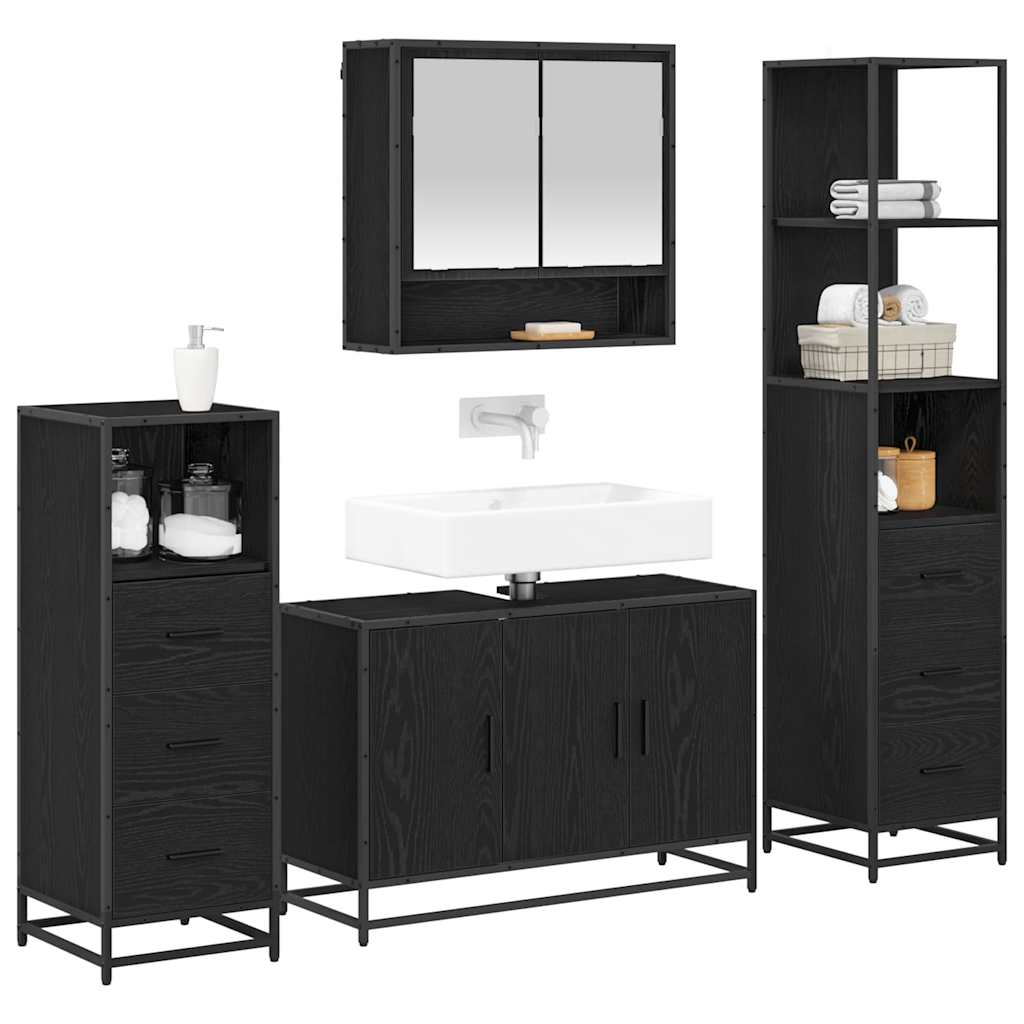 Ensemble de mobilier de salle de bain 3 pc Chêne artisanal