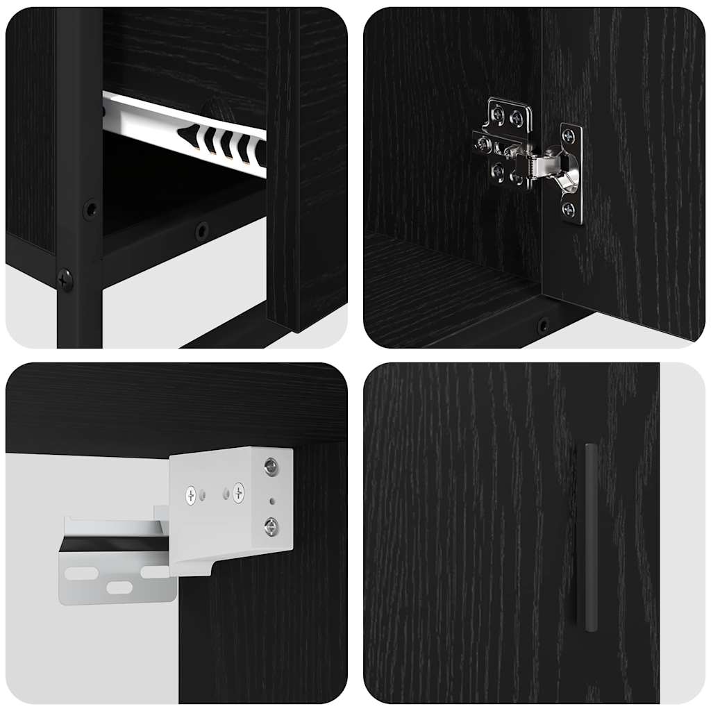 Ensemble de mobilier de salle de bain 3 pc Chêne noir