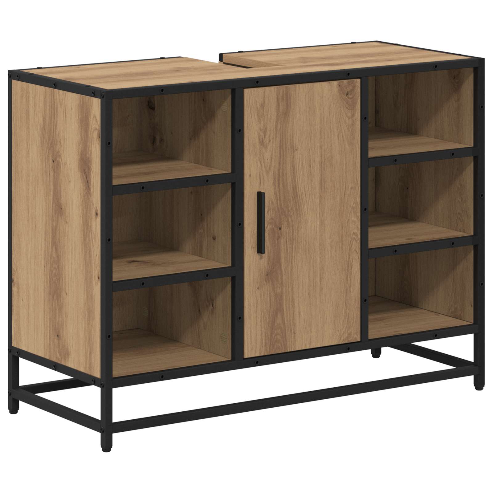 Ensemble de mobilier de salle de bain 3 pc Chêne artisanal