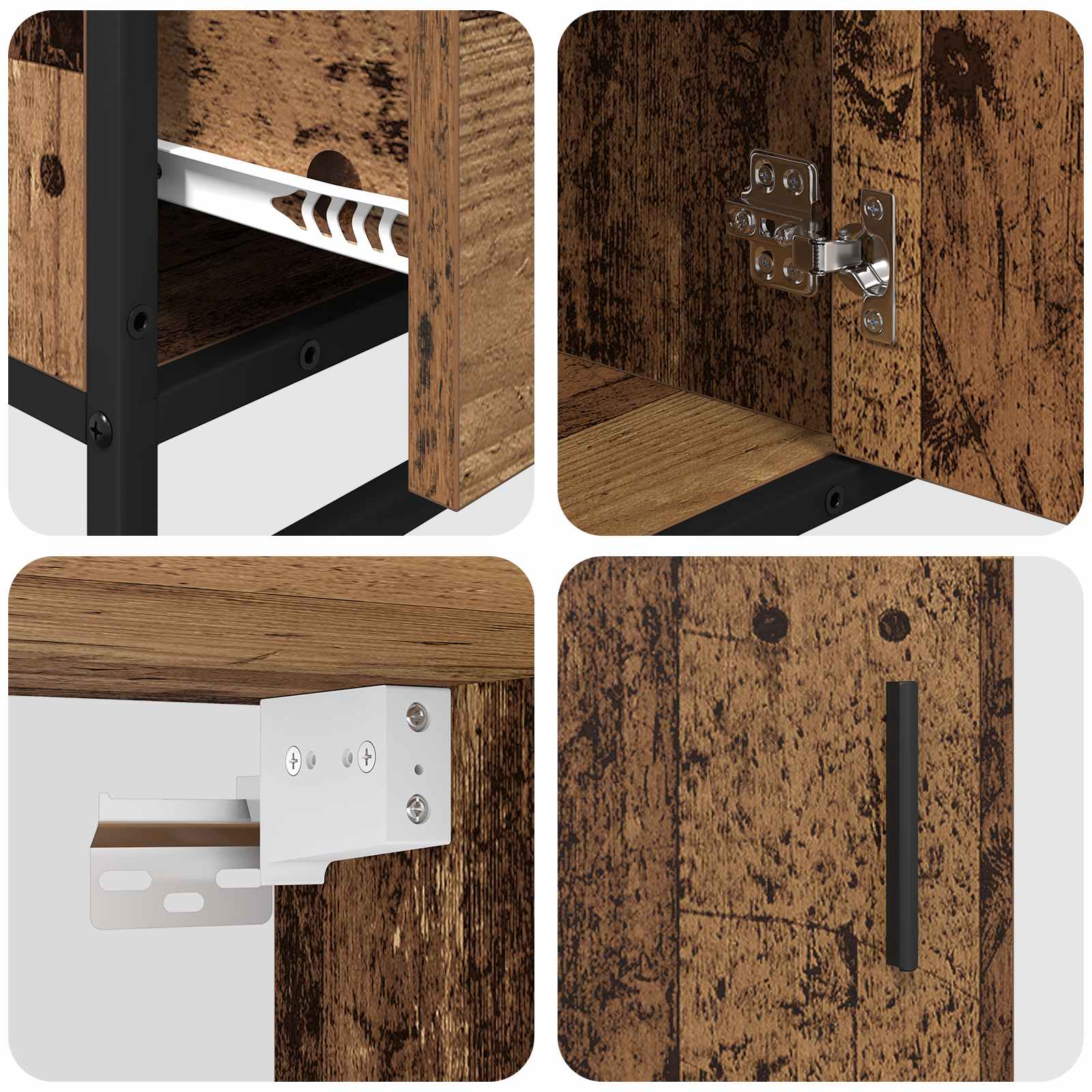 Ensemble de mobilier de salle de bain 3 pièces Bois Ancien