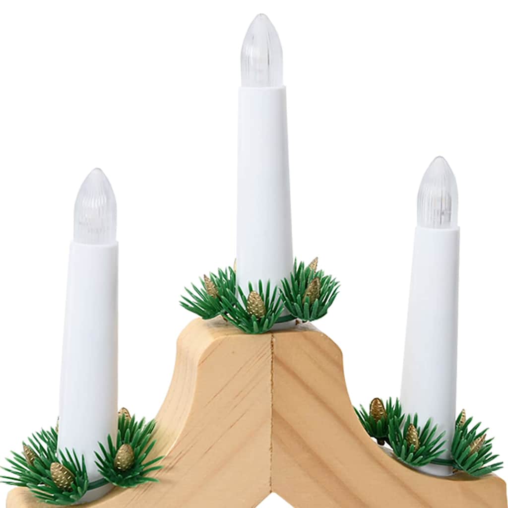 Pont de bougie de Noël Marron 39.5 x 5 x 29 cm Pin massif - XIOS