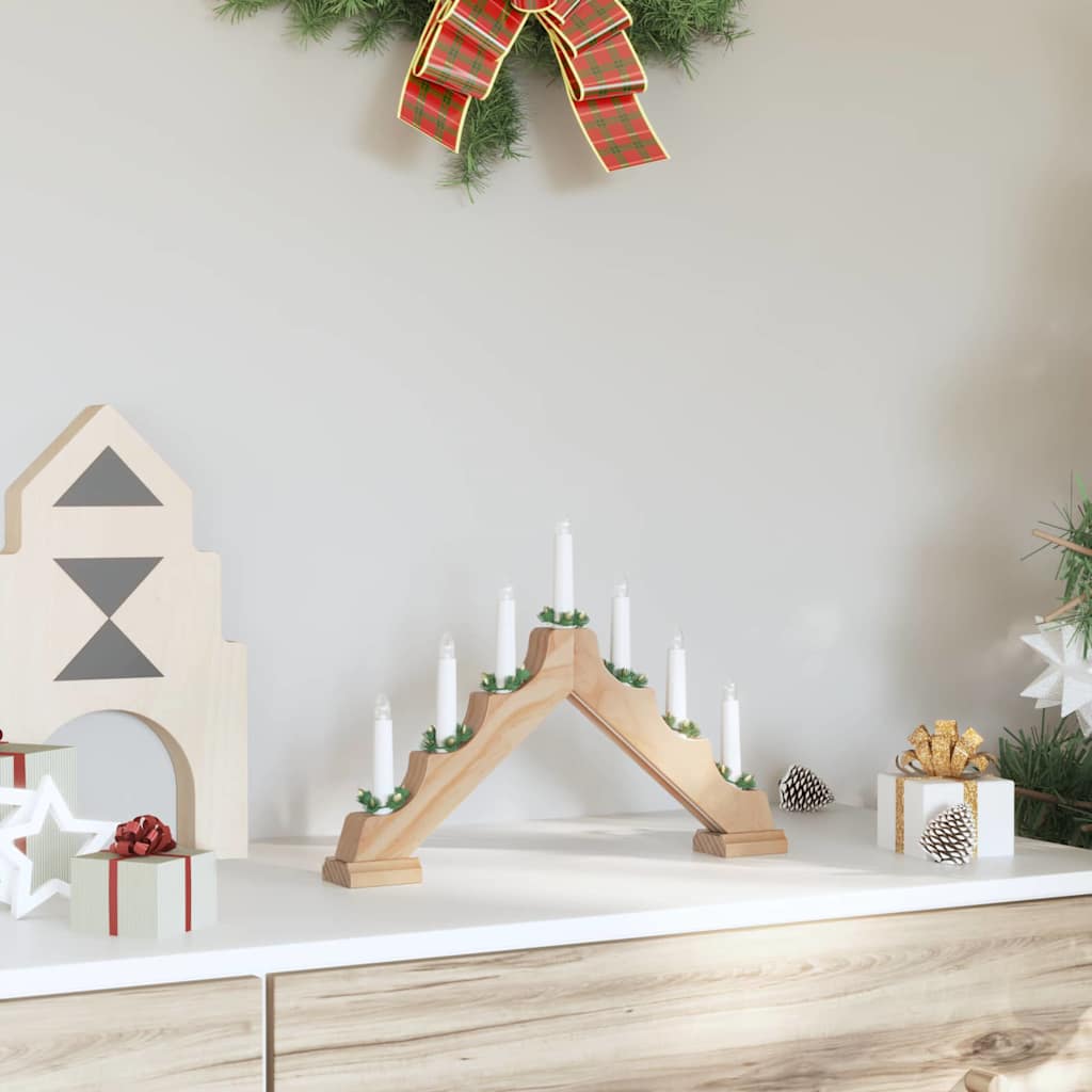 Pont de bougie de Noël Marron 39.5 x 5 x 29 cm Pin massif - XIOS