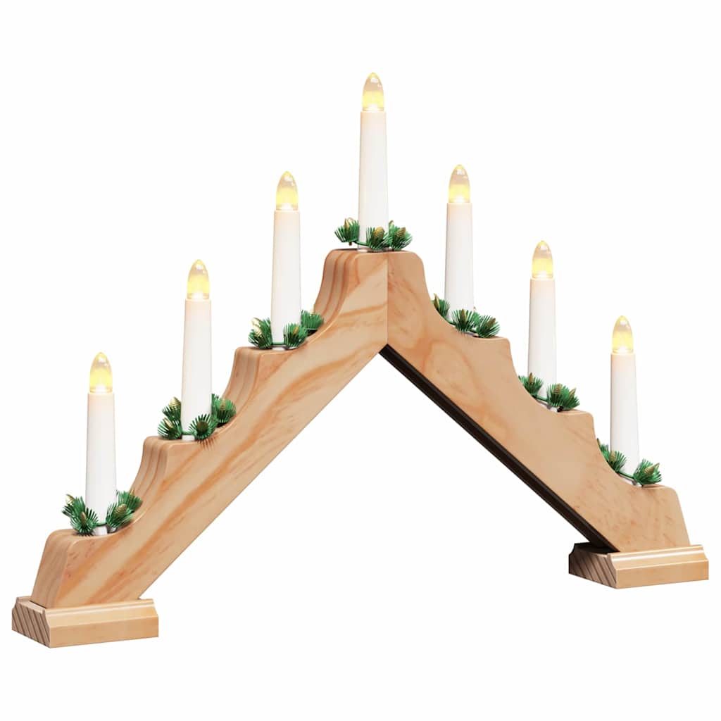 Pont de bougie de Noël Marron 39.5 x 5 x 29 cm Pin massif - XIOS