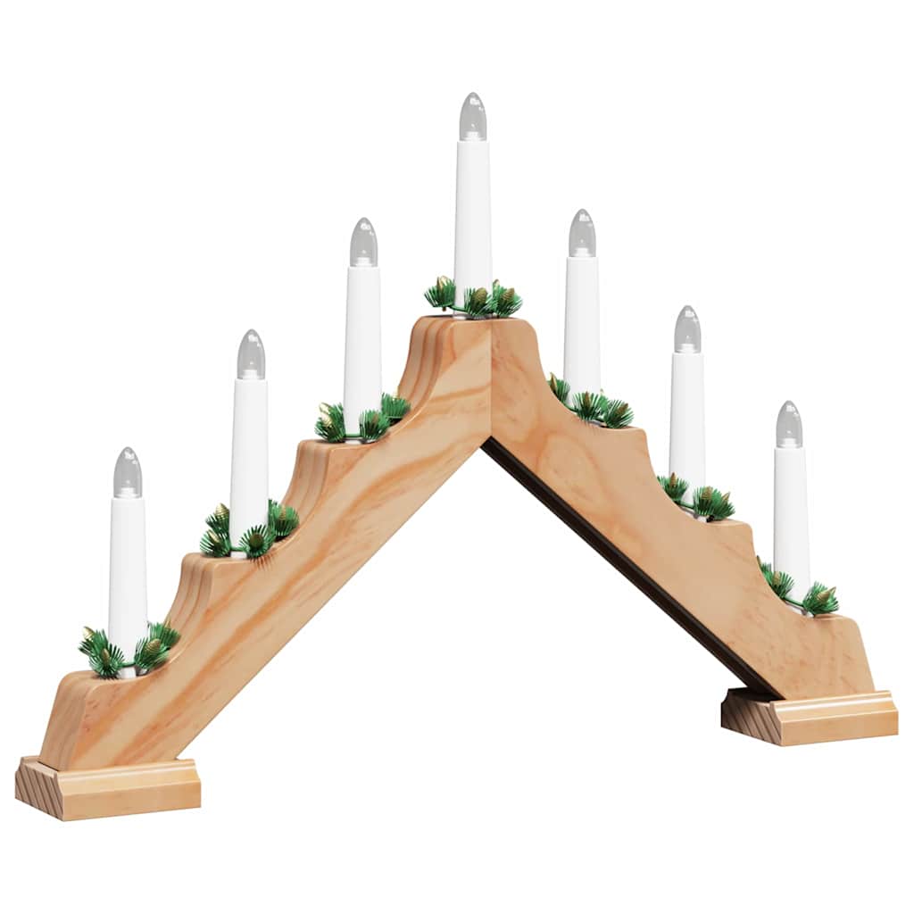 Pont de bougie de Noël Marron 39.5 x 5 x 29 cm Pin massif - XIOS