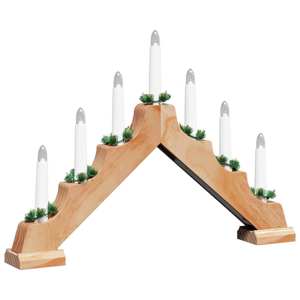 Pont de bougie de Noël Marron 39.5 x 5 x 29 cm Pin massif - XIOS