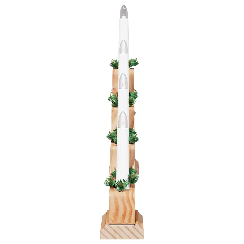 Pont de bougie de Noël Marron 39.5 x 5 x 29 cm Pin massif - XIOS