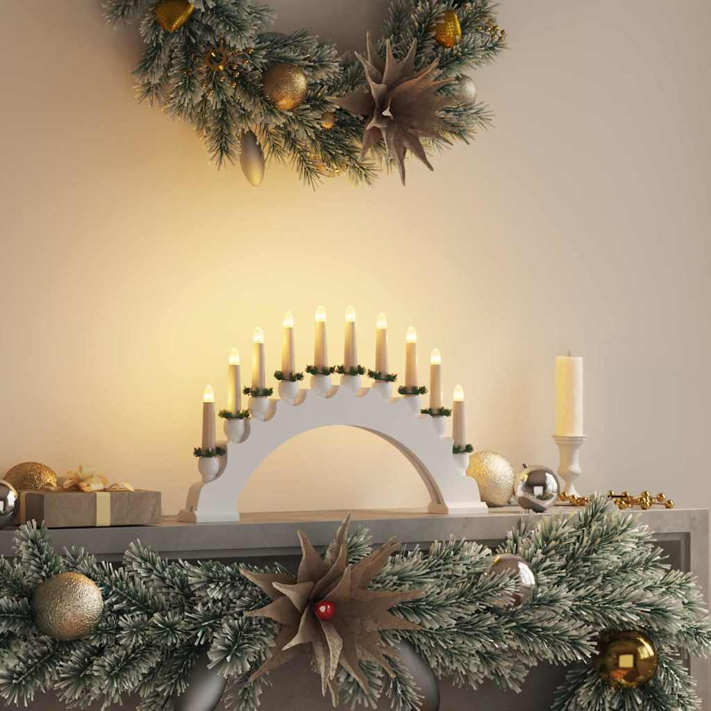 Arche de Bougies de Noël avec 10 Bougies LED Blanc - XIOS