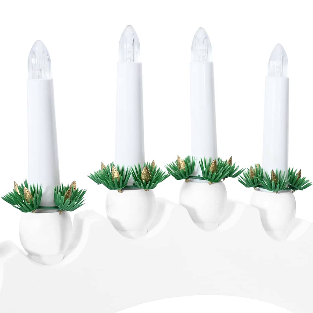 Arche de Bougies de Noël avec 10 Bougies LED 3 pcs Blanc - XIOS