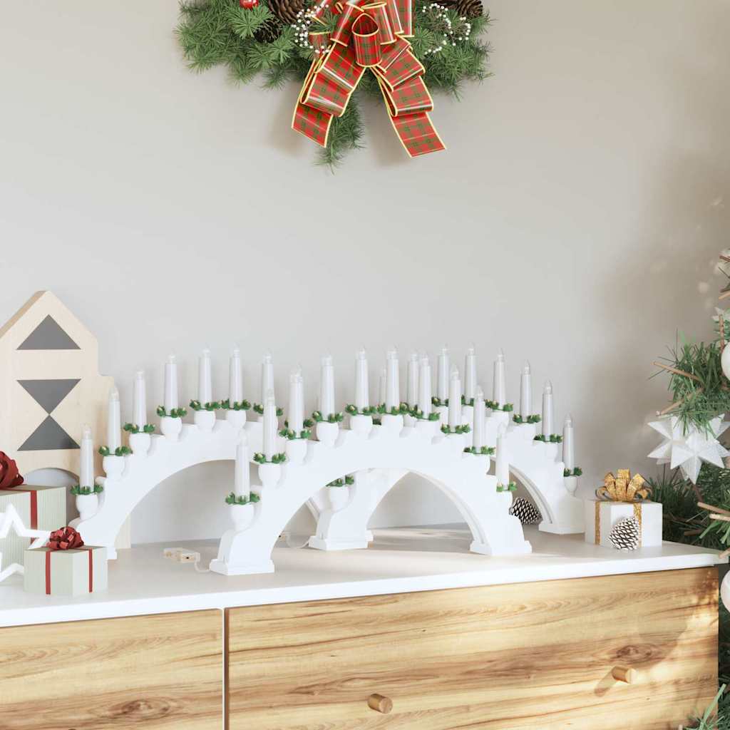 Arche de Bougies de Noël avec 10 Bougies LED 3 pcs Blanc - XIOS