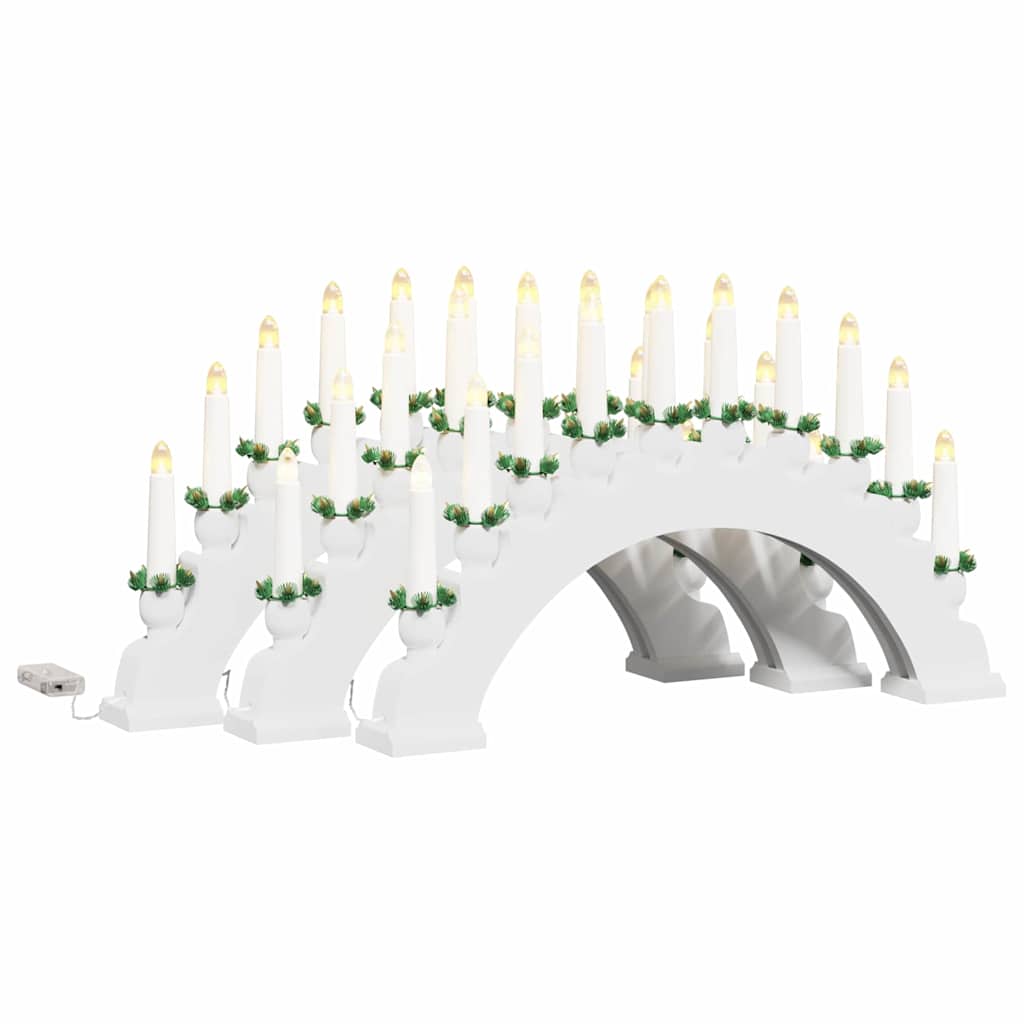 Arche de Bougies de Noël avec 10 Bougies LED 3 pcs Blanc - XIOS