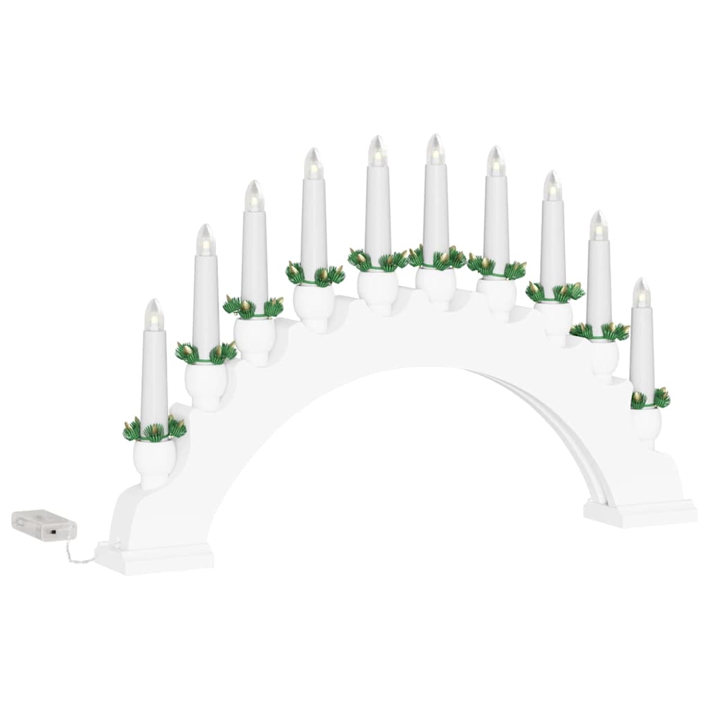 Arche de Bougies de Noël avec 10 Bougies LED 3 pcs Blanc - XIOS