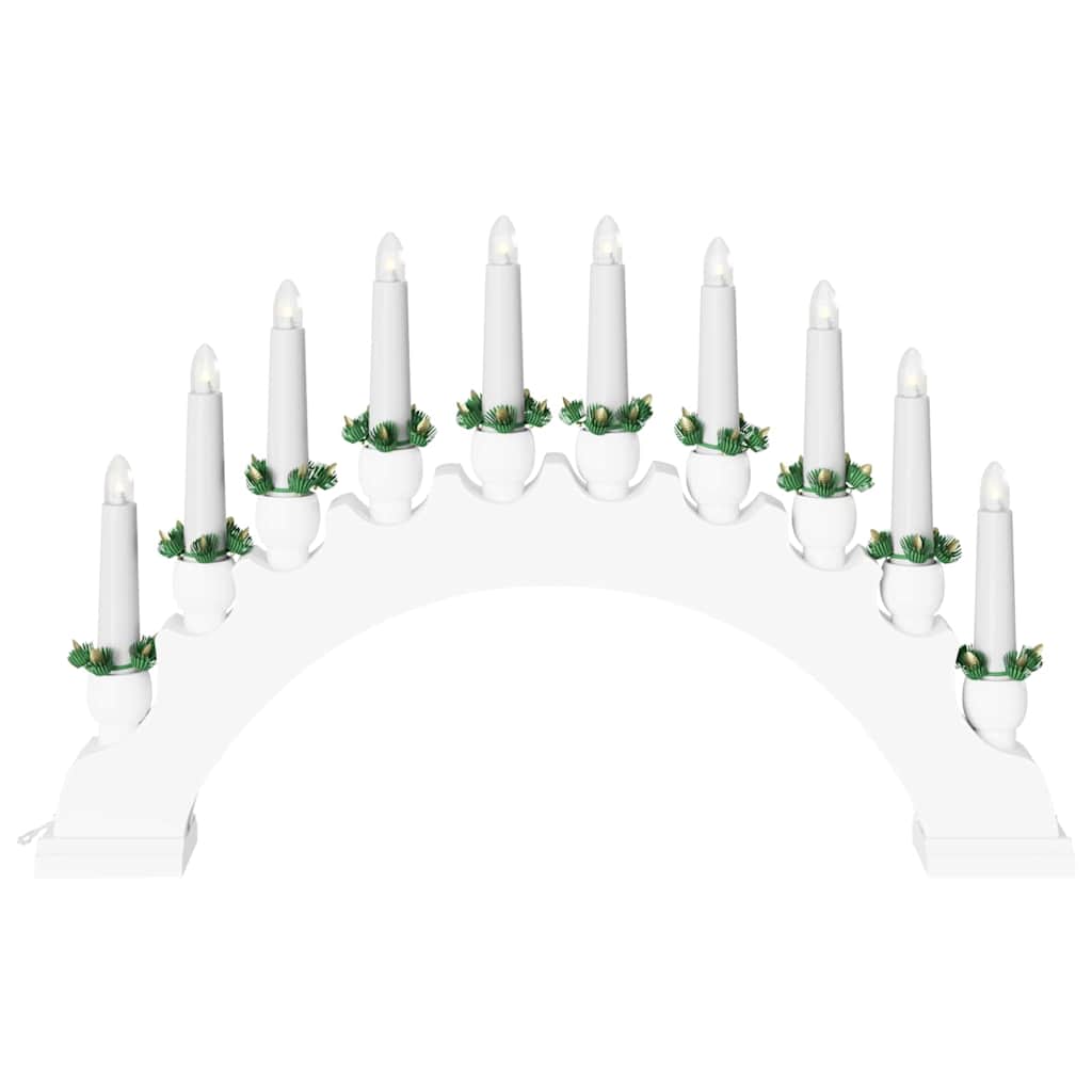 Arche de Bougies de Noël avec 10 Bougies LED 3 pcs Blanc - XIOS