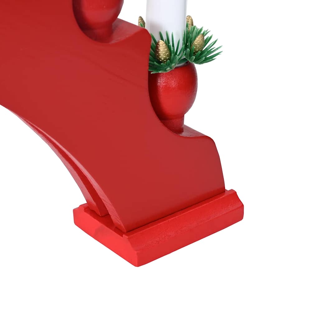 Arche de Bougies de Noël avec 10 Bougies LED 3 pcs Rouge - XIOS