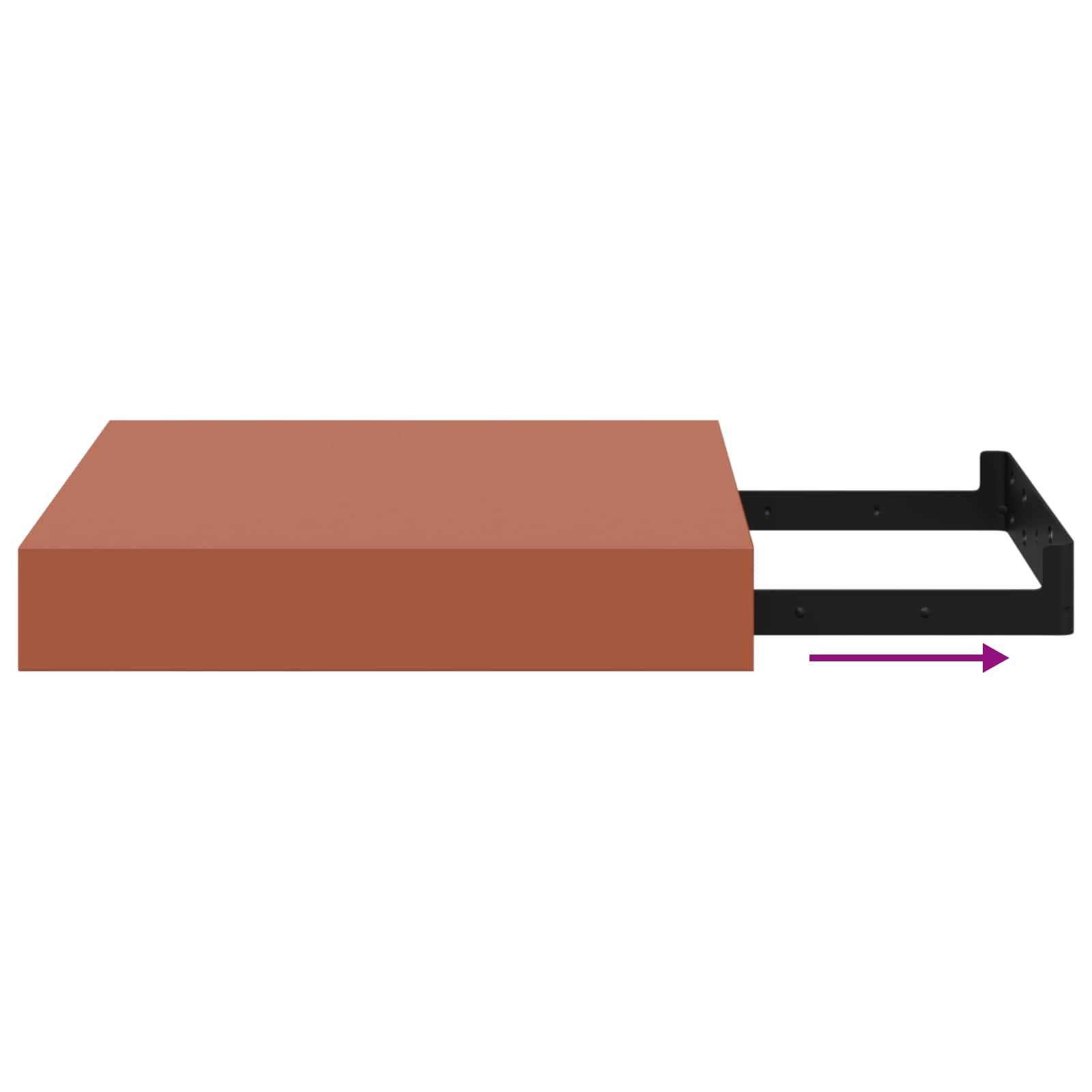 Étagère Murale 2 pcs Rouge 23 x 23,5 x 4 cm Bois d'ingénierie - XIOS