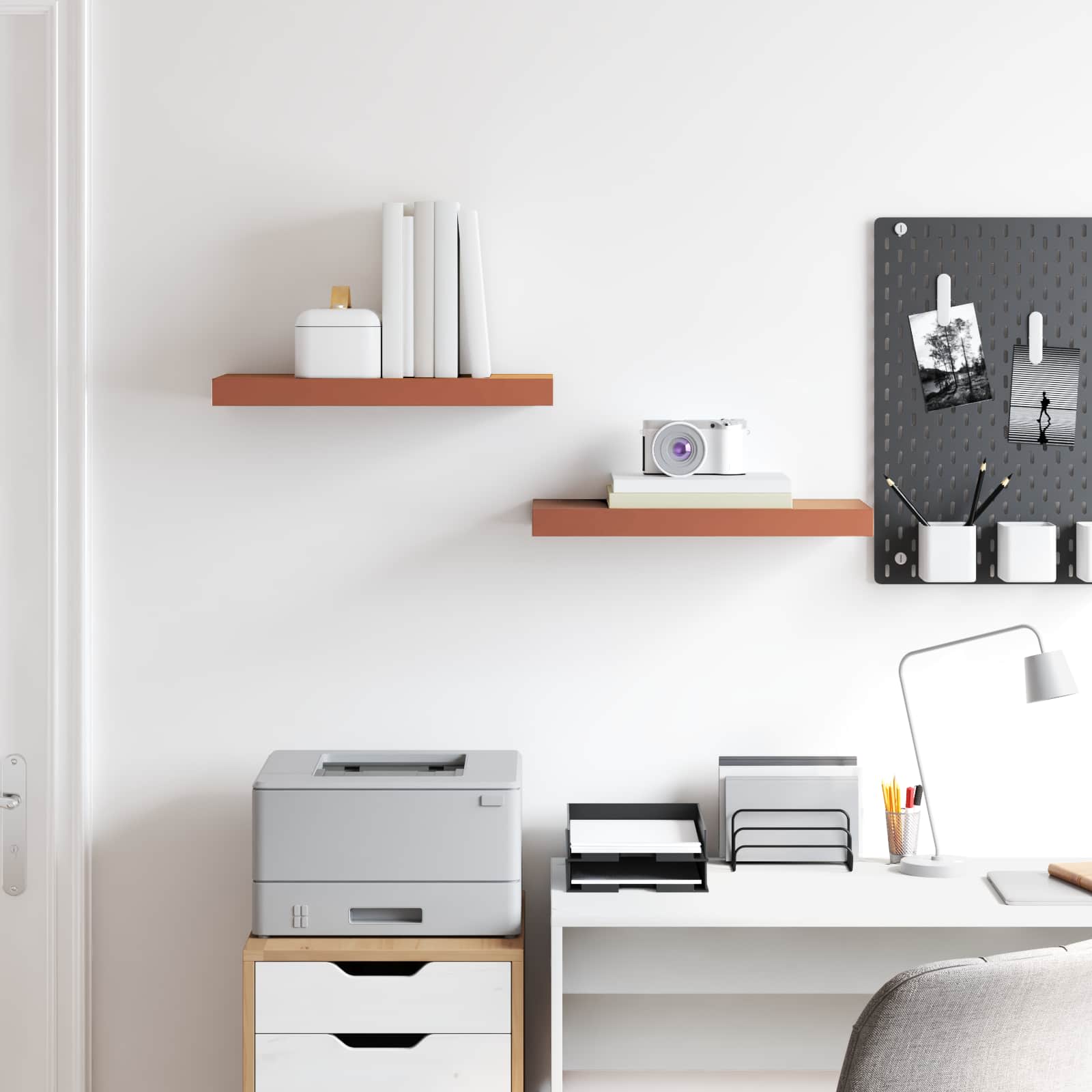 Étagère Murale 2 pcs Rouge 50 x 23 x 4 cm Bois d'ingénierie - XIOS