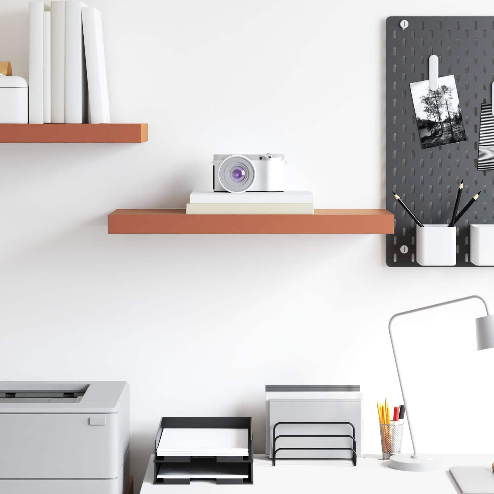 Étagère Murale Rouge 50 x 23 x 4 cm Bois d'ingénierie - XIOS