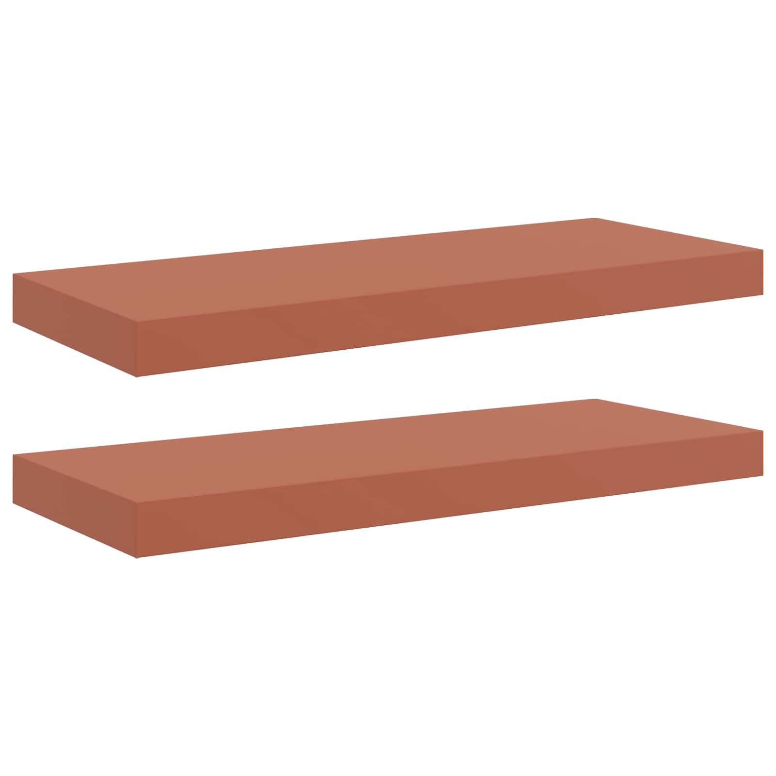 Étagère Murale 2 pcs Rouge 50 x 23 x 4 cm Bois d'ingénierie - XIOS