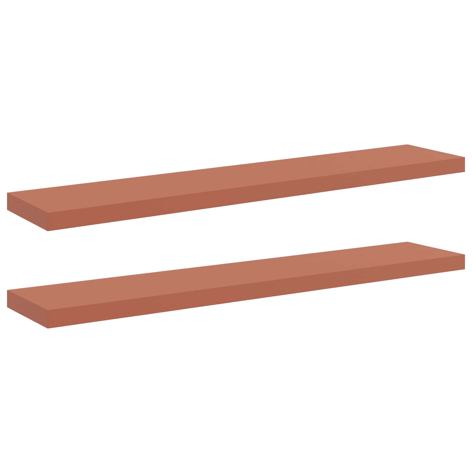 Étagère Murale 2 pcs Rouge 120 x 23,5 x 4 cm Bois d'ingénierie - XIOS