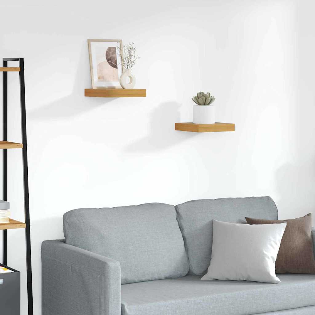 Étagère Murale 2 pcs Marron 23 x 23,5 x 4 cm Bois d'ingénierie - XIOS