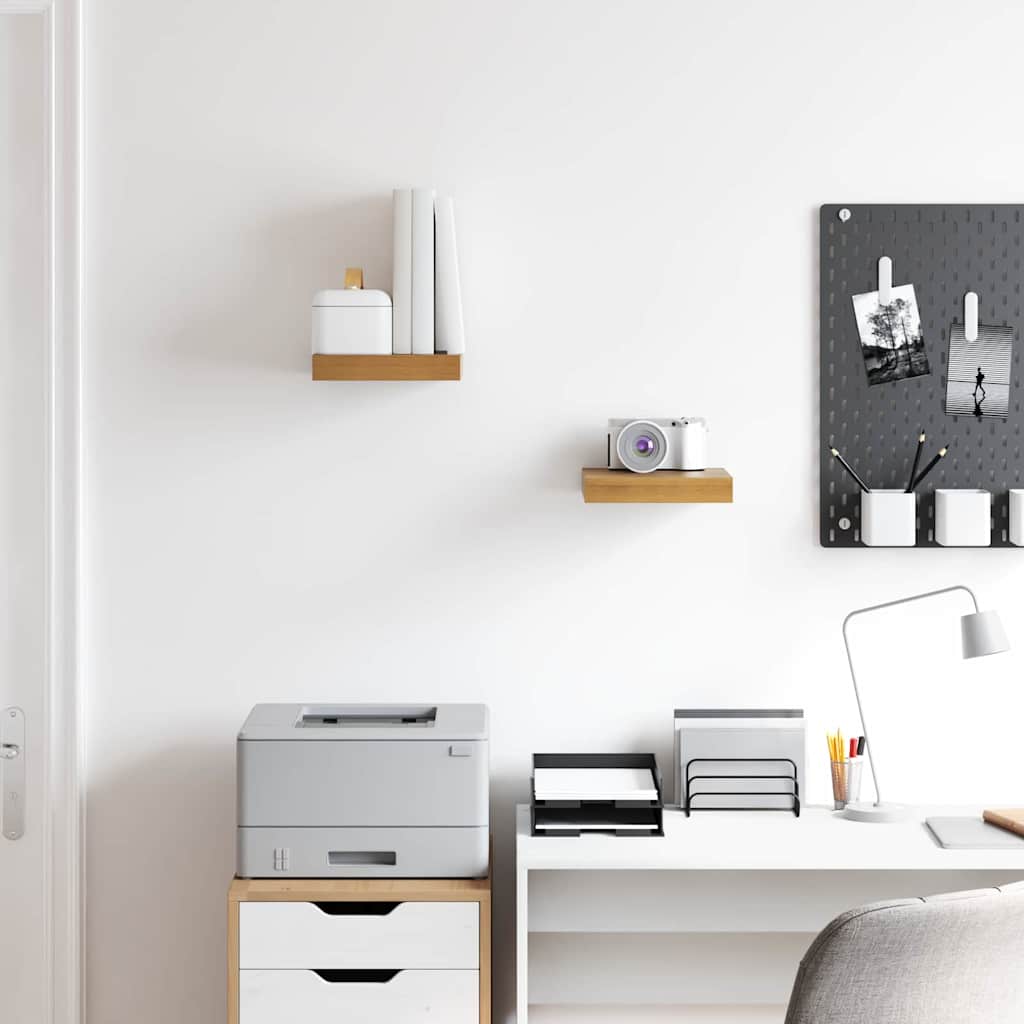 Étagère Murale 2 pcs Marron 23 x 23,5 x 4 cm Bois d'ingénierie - XIOS