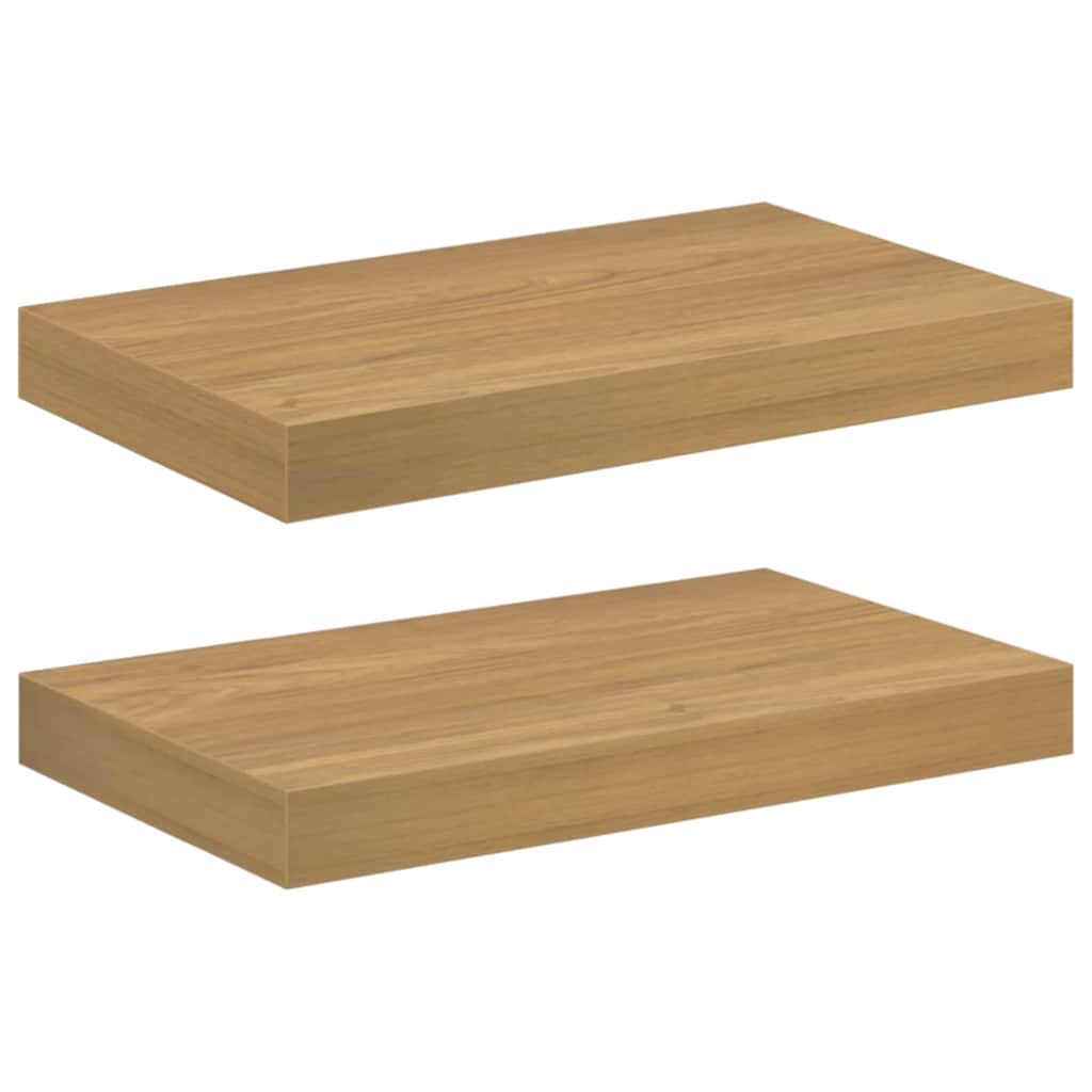 Étagère Murale 2 pcs Marron 40 x 23,5 x 4 cm Bois d'ingénierie - XIOS