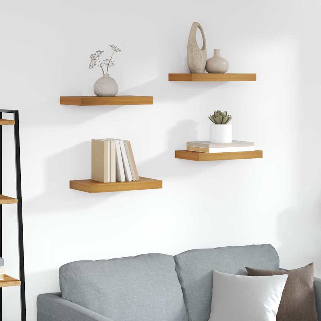 Étagère Murale 4 pcs Marron 40 x 23,5 x 4 cm Bois d'ingénierie - XIOS