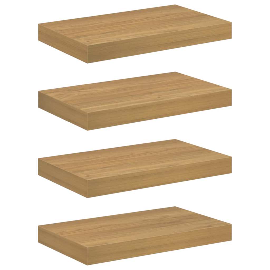 Étagère Murale 4 pcs Marron 40 x 23,5 x 4 cm Bois d'ingénierie - XIOS
