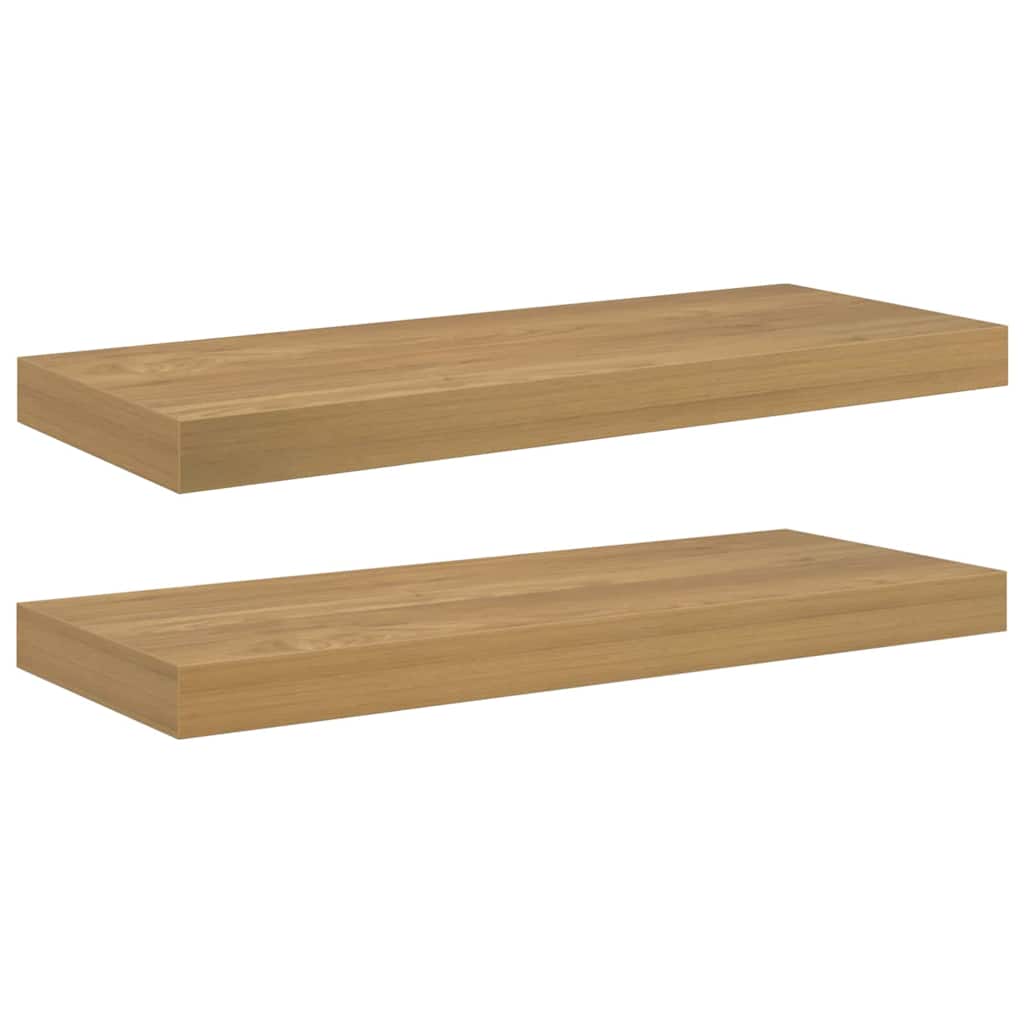 Étagère Murale 2 pcs Marron 50 x 23 x 4 cm Bois d'ingénierie - XIOS