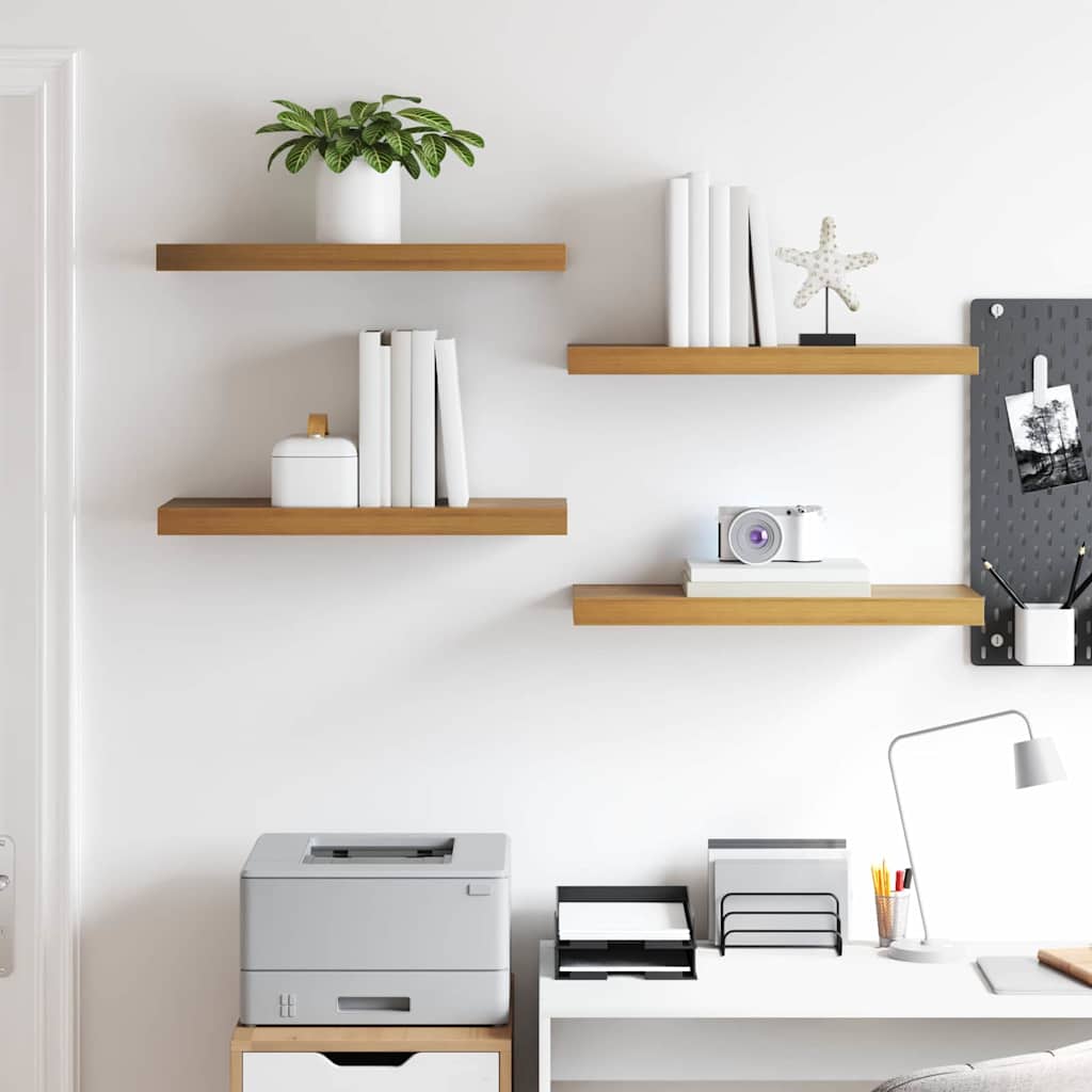 Étagère Murale 4 pcs Marron 50 x 23 x 4 cm Bois d'ingénierie - XIOS