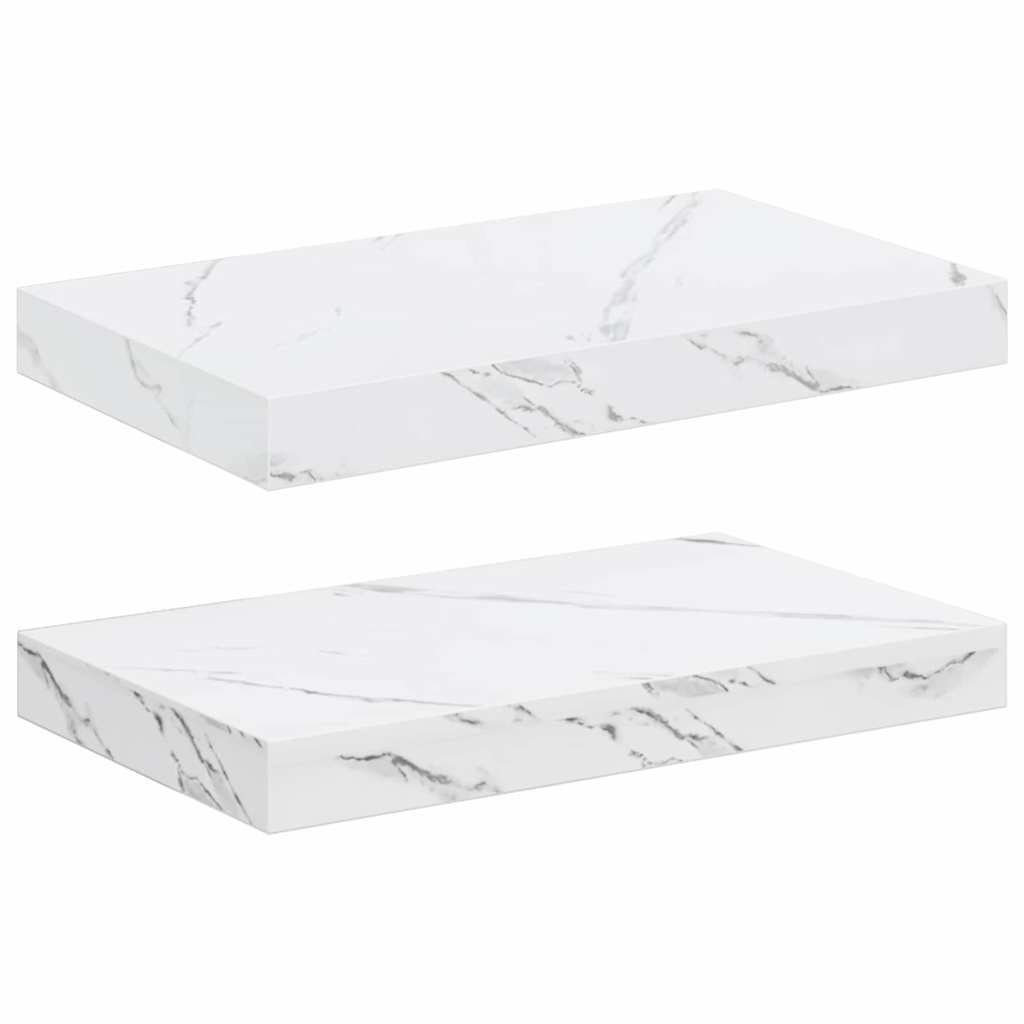 Étagère Murale 2 pcs Marbre blanc 40 x 23,5 x 4 cm - XIOS