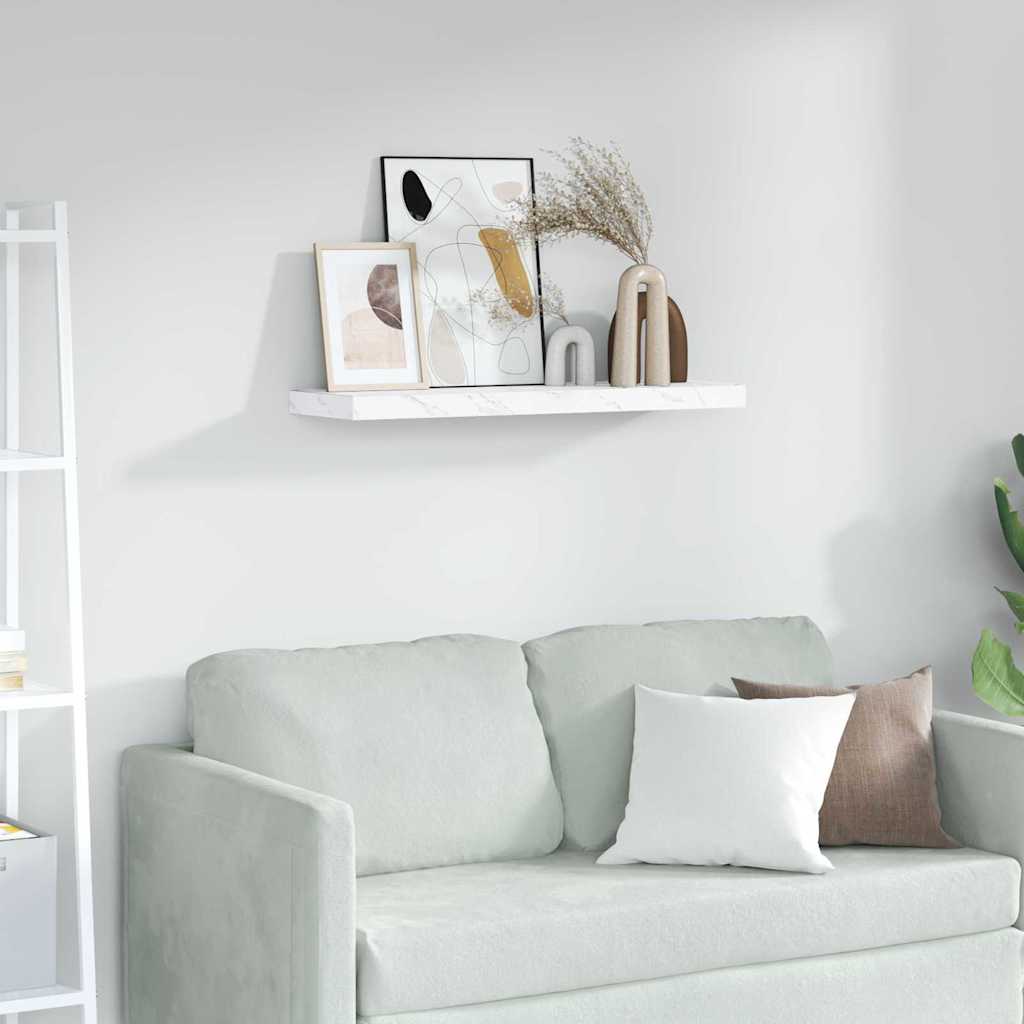 Étagère Murale Marbre blanc 80 x 23,5 x 4 cm Bois d'ingénierie - XIOS