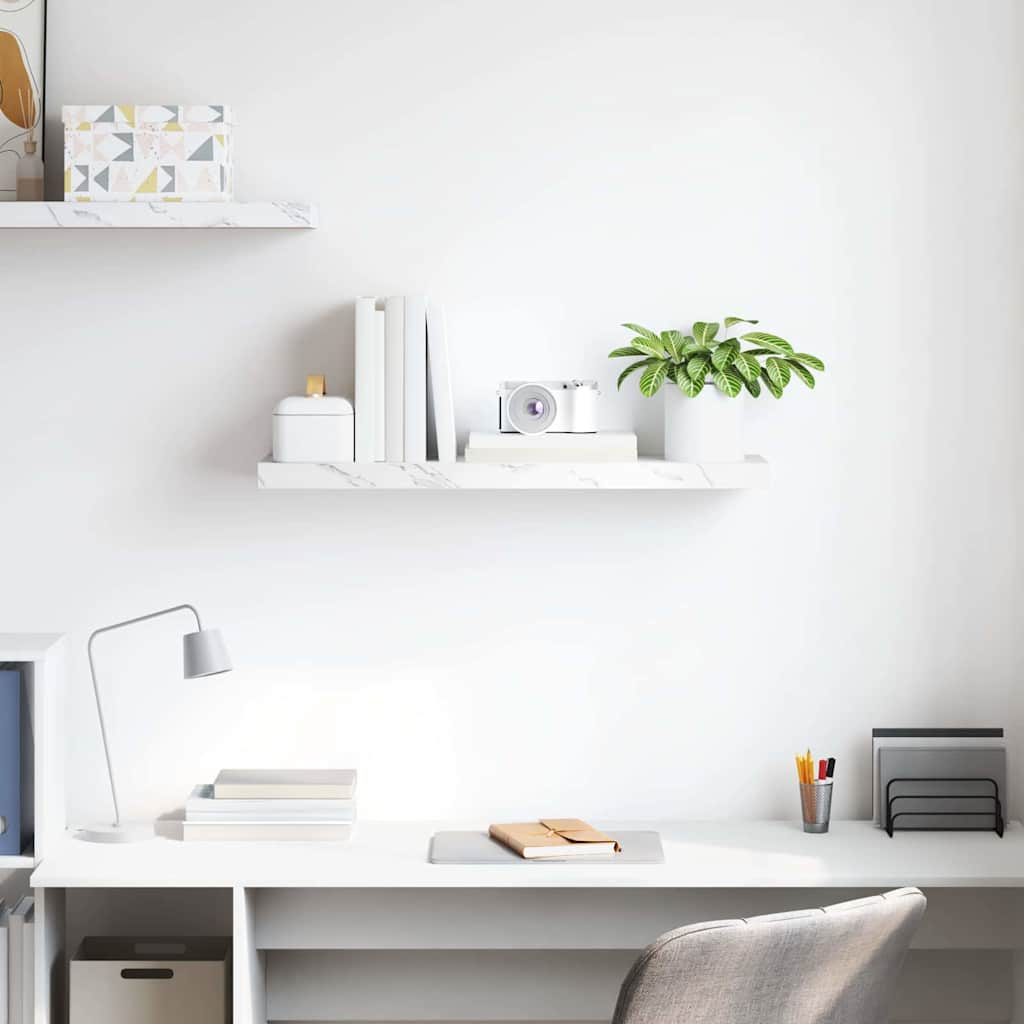 Étagère Murale Marbre blanc 90 x 23,5 x 4 cm Bois d'ingénierie - XIOS