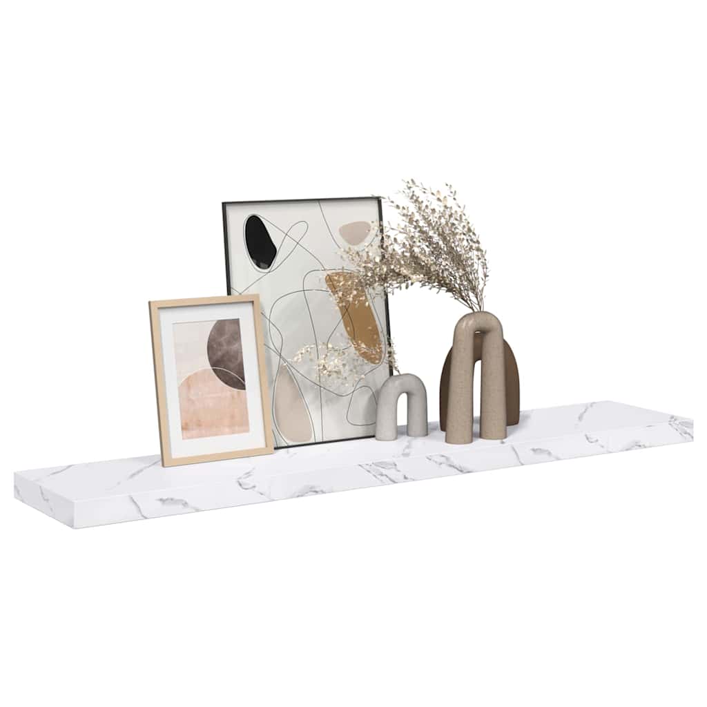 Étagère Murale Marbre blanc 120 x 23,5 x 4 cm Bois d'ingénierie - XIOS