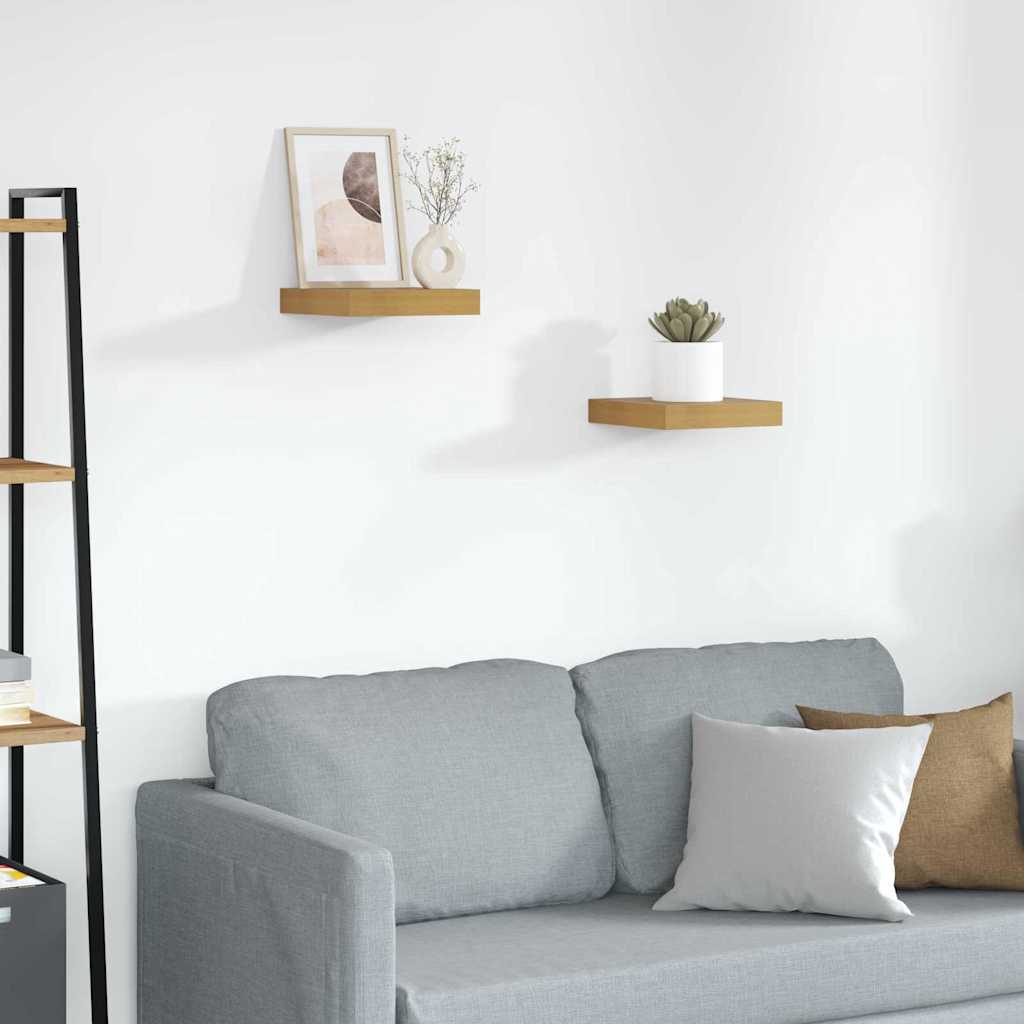 Étagère Murale 2 pcs Beige 23 x 23,5 x 4 cm Bois d'ingénierie - XIOS