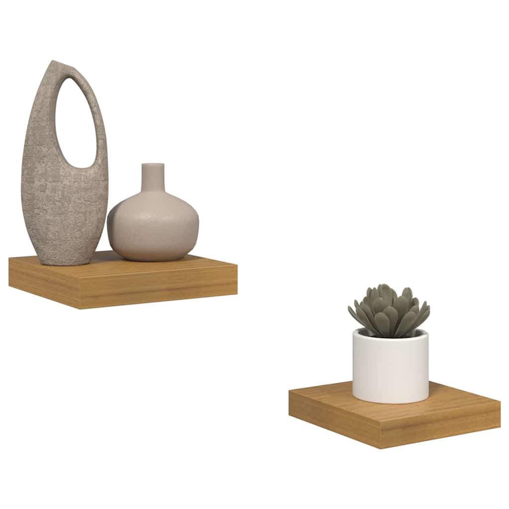 Étagère Murale 2 pcs Beige 23 x 23,5 x 4 cm Bois d'ingénierie - XIOS