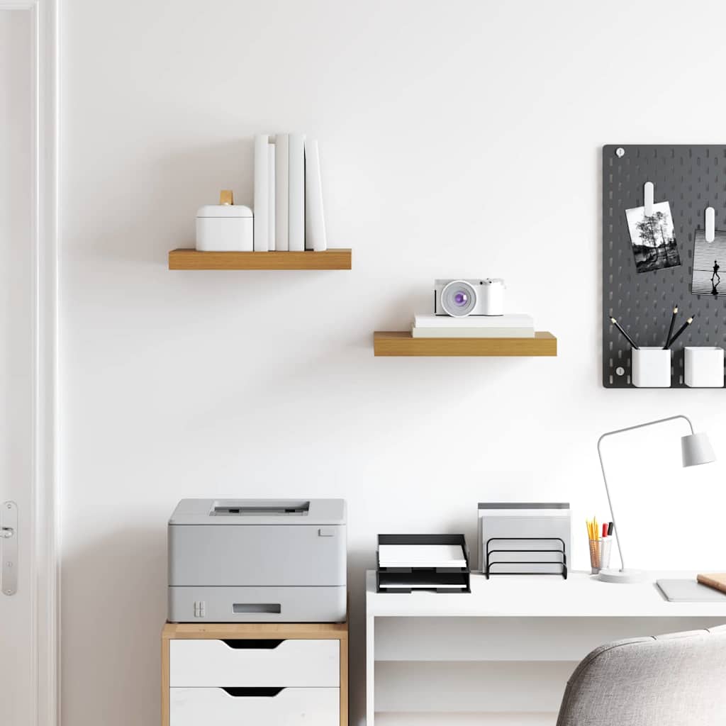 Étagère Murale 2 pcs Beige 40 x 23,5 x 4 cm Bois d'ingénierie - XIOS