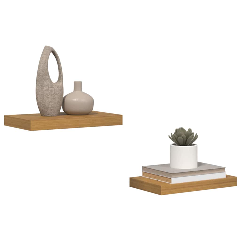 Étagère Murale 2 pcs Beige 40 x 23,5 x 4 cm Bois d'ingénierie - XIOS