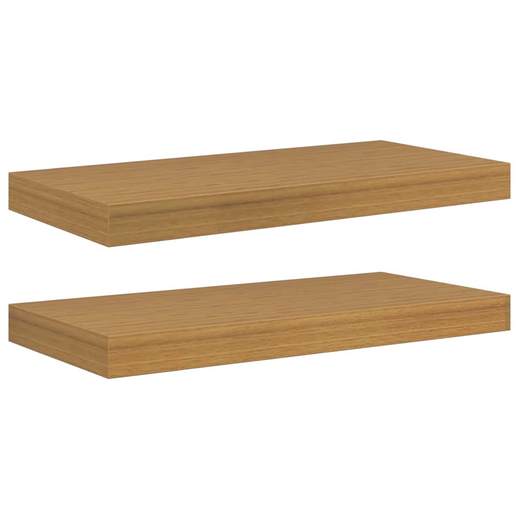 Étagère Murale 2 pcs Beige 50 x 23 x 4 cm Bois d'ingénierie - XIOS