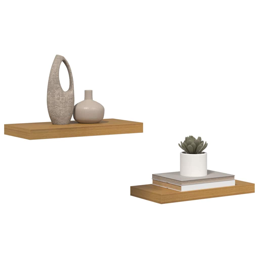 Étagère Murale 2 pcs Beige 50 x 23 x 4 cm Bois d'ingénierie - XIOS