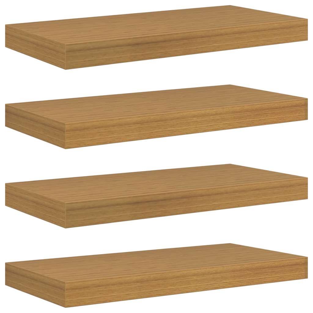 Étagère Murale 4 pcs Beige 50 x 23,5 x 4 cm Bois d'ingénierie - XIOS