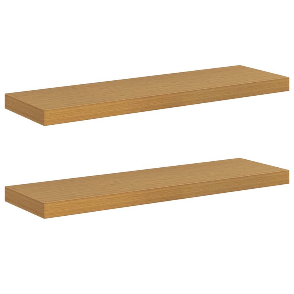 Étagère Murale 2 pcs Beige 80 x 23,5 x 4 cm Bois d'ingénierie - XIOS