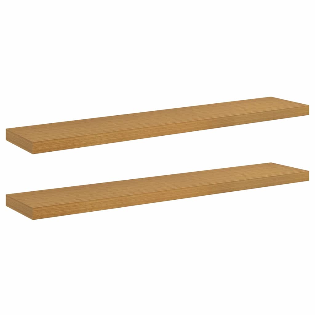 Étagère Murale 2 pcs Beige 120 x 23,5 x 4 cm Bois d'ingénierie - XIOS